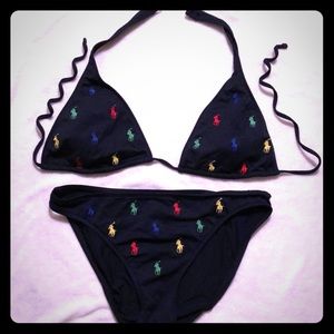 Ralph Lauren Polo Logo Bikini - Navy with colors
